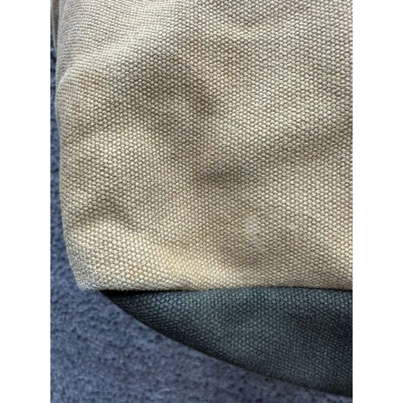 Vintage Dooney & Bourke Women's Leather Trim Canvas Tote Bag Beige Black - Picture 6 of 15